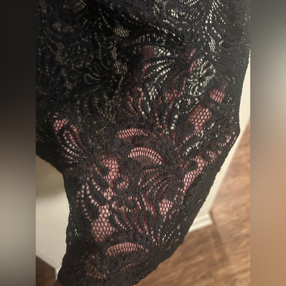 Whimsigoth Black Lace Dress Cover Up Boudoir S 6 4 Lacey Lingerie Chemise